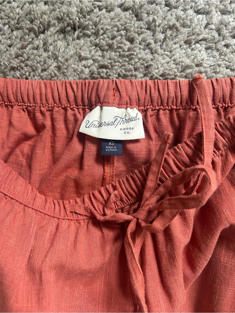 Universal Thread Rust-Orange Maxi Drawstring Skirt - Picture 2 of 2